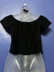 SHEIN BRANDED Off-Shoulder Tie-Front Top