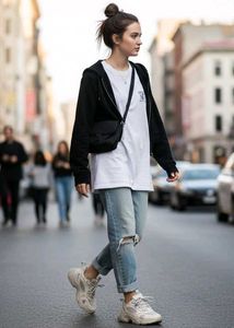 Chunky White Platform Sneakers