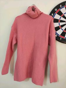 Pink Turtleneck Sweater