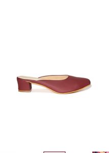 PAIO Amelia Maroon Mule Heels