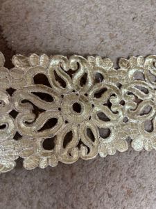 New Broad Gold Cut Work Lace Trim 3mtrs
