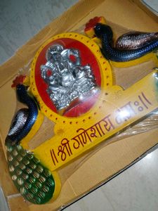 Lord Ganesha &amp; Peacock Wall Decor
