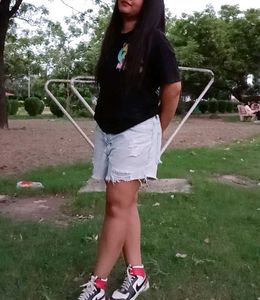 Distressed Denim Shorts