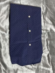 Elite Men's Navy Dotted Dress Shirt