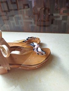 Bow Accent Transparent Sandals