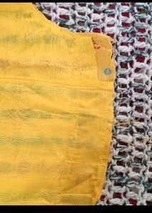 Yellow Printed Blouse