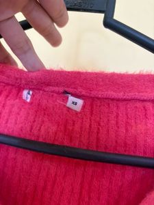 Cozy Pink Cropped Cardigan