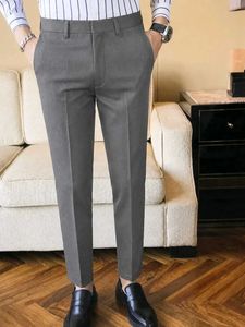 Men's Grey Slim Fit Trousers