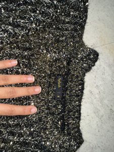 Sparkling Metallic Knit Party Wear Top (Imported)