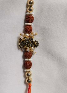 Ethnic Rudraksha Rakhi Bracelet