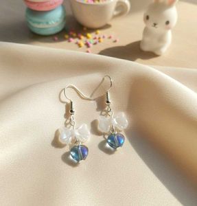 Bow &amp; Heart Dangle Earrings