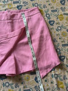 Pink Pleated Mini Skirt