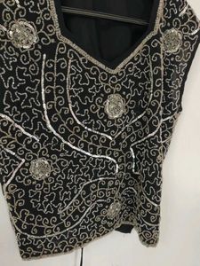 Embellished Black Blouse