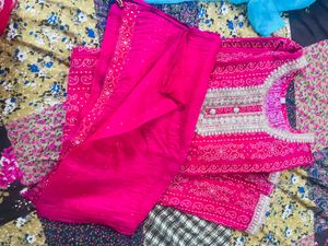 Elegant Pink Kurta Set with Dupatta