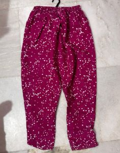 Pink Leaf Print Kurta Set