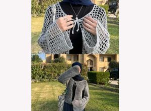 Crocheted Silver Bolero