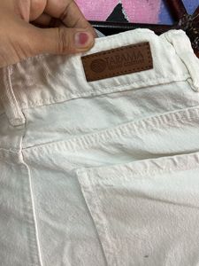 Off White Wide Leg Jeans