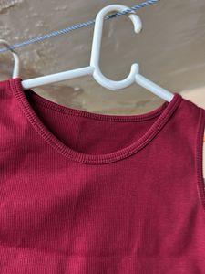 Ribbed Knit Crop Tank Top
