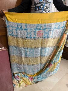 Elegant Embroidered saree with blouse