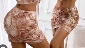 brown micro mini skirt