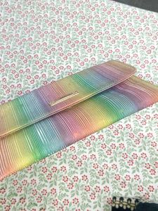 Vibrant Rainbow Shimmer Clutch