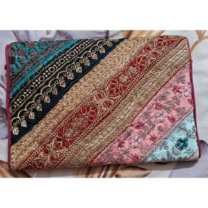 Boho Embellished Clutch with coin work