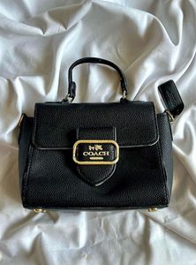 Coach Black Pebble Leather Crossbody Bag