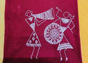 White Warli Art Graphic