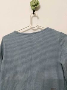 Light Blue Striped Long Sleeve Top