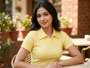 Chic Yellow Collared Polo T-Shirt