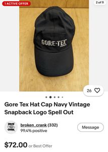 GORE-TEX Black Baseball Cap