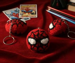 Handmade Crochet Spiderman Keychain