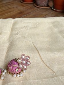 Beautiful Pink Jhumka Earrings