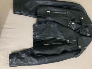 Black Faux Leather Biker Jacket