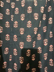 Black Digital Floral Printed Kurti