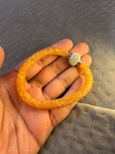 Orange Diamond Crystal Bracelet