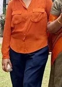 Orange Button-Up Shirt