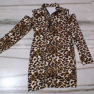 🦁 Leopard Print Bodycon Dress