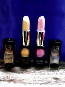 Combo Of 2 Lipstick Highlights (Gold And Silver)