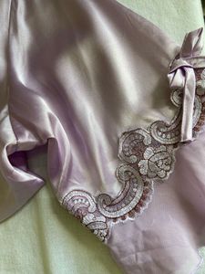 Elegant Purple Silk Nightdress