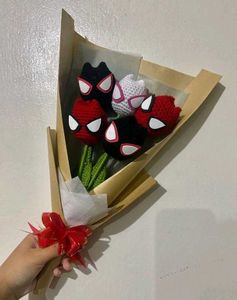 Spider-Man🕸 Crocheted Bouquet💐