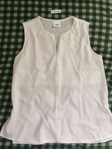 SALE❗Simple Sleeveless Cream Top