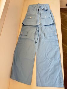 Light Blue Cargo Co-ord Set
