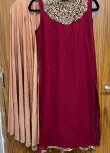 designer Embroidered kurta with skirt