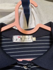 Striped Polo Cat Pocket Detail Short Dress