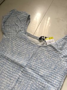 Cute Smocked Blue Gingham Dress