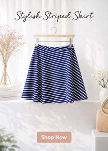 💙Striped Blue skirt
