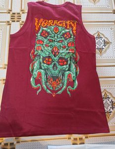 Men's Burgundy Graphic Tank Top