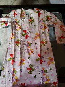Cute Butterfly Print Short Kurti