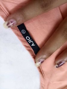 Peach Pleated Top